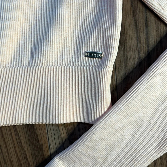 LUNE ACTIVE Rib Crop Long Sleeve Melange size small - Picture 4 of 7